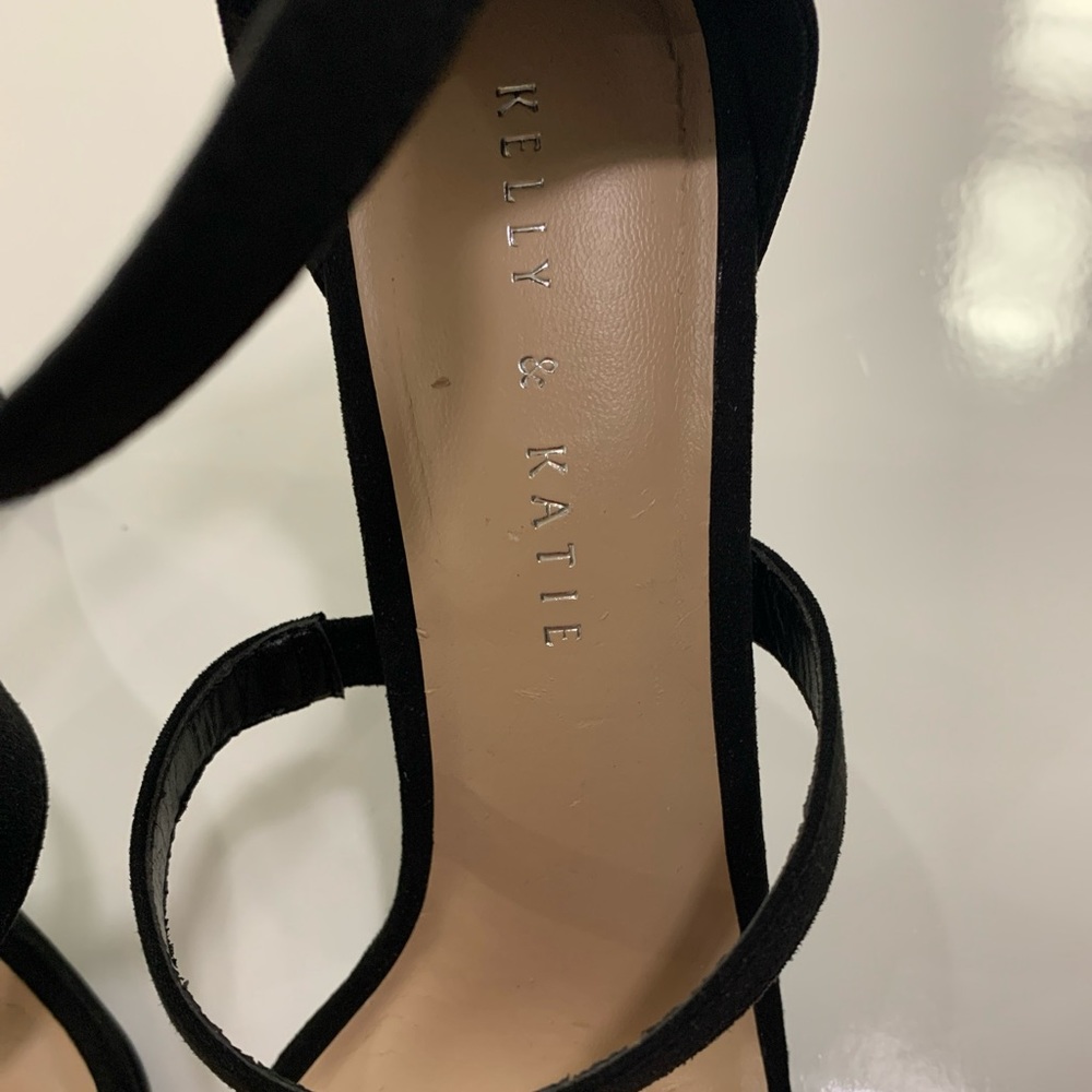 Kelly and Katie Black Size 9.5 Women's Heels Sandals Shoes - Picture 12 of 13